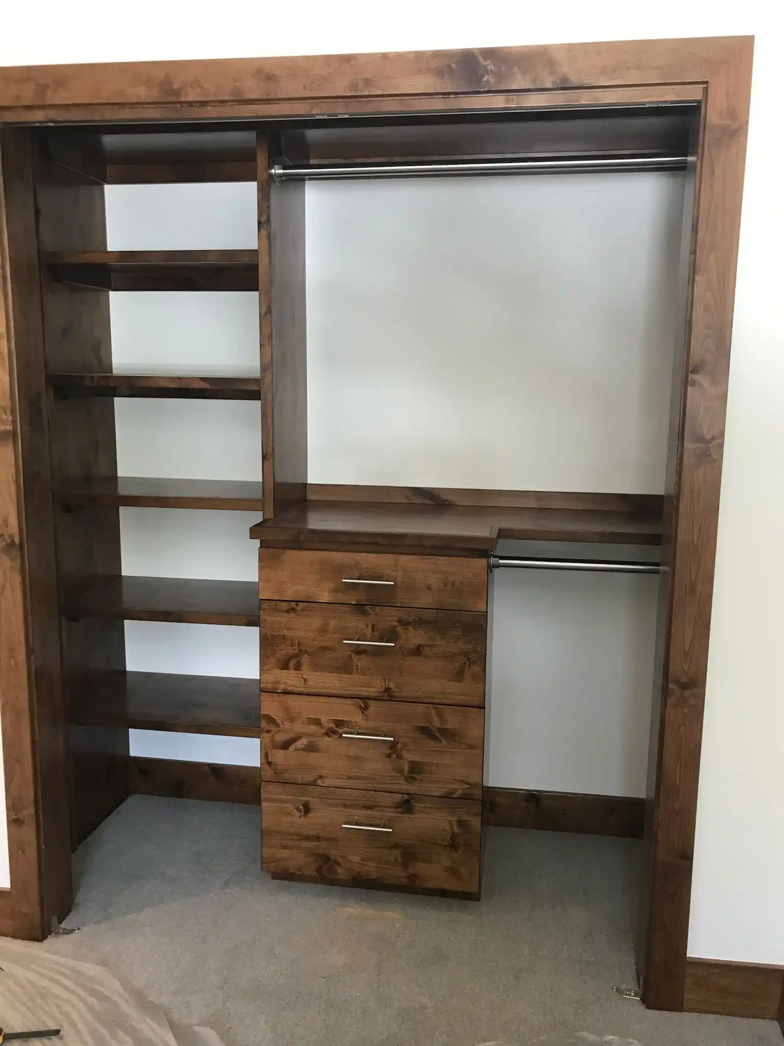 Cabinet with oak wood design